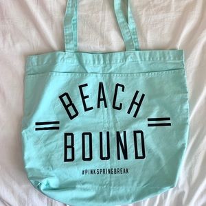 Teal VSPINK beach tote